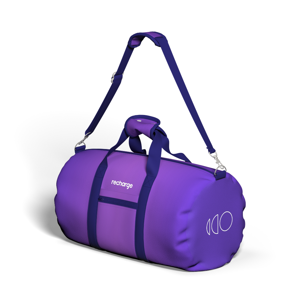 recharge_polyseter weekender bag_light_FRONT
